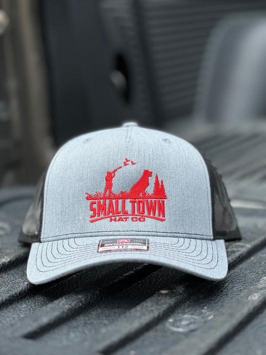 Red/ gray and black Smalltown logo