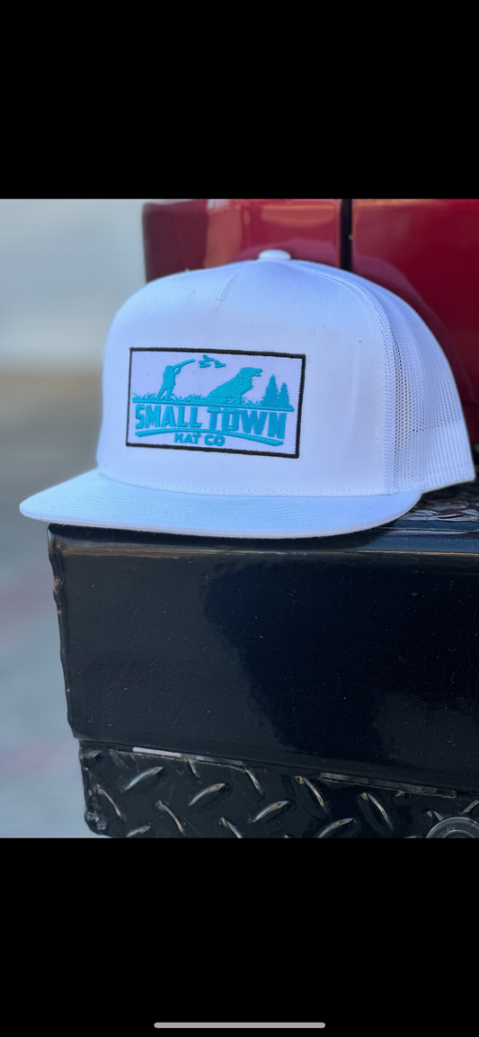White/teal SnapBack