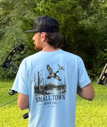 Blue/duck hole Pocket T