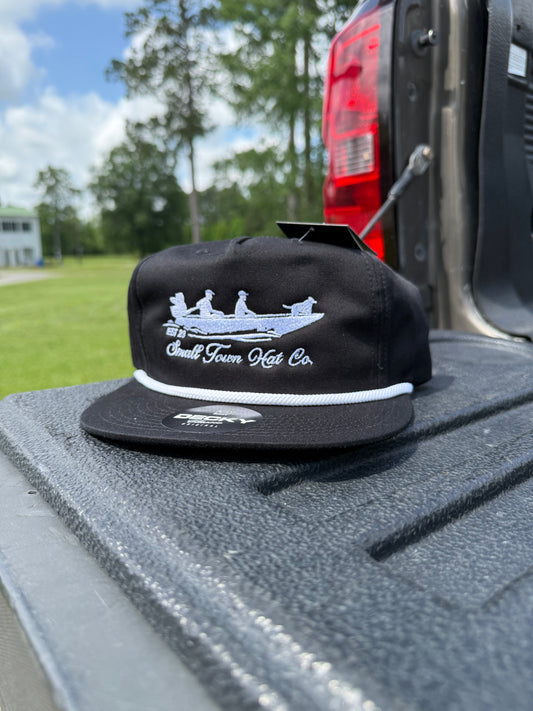 Black/ white duck boat