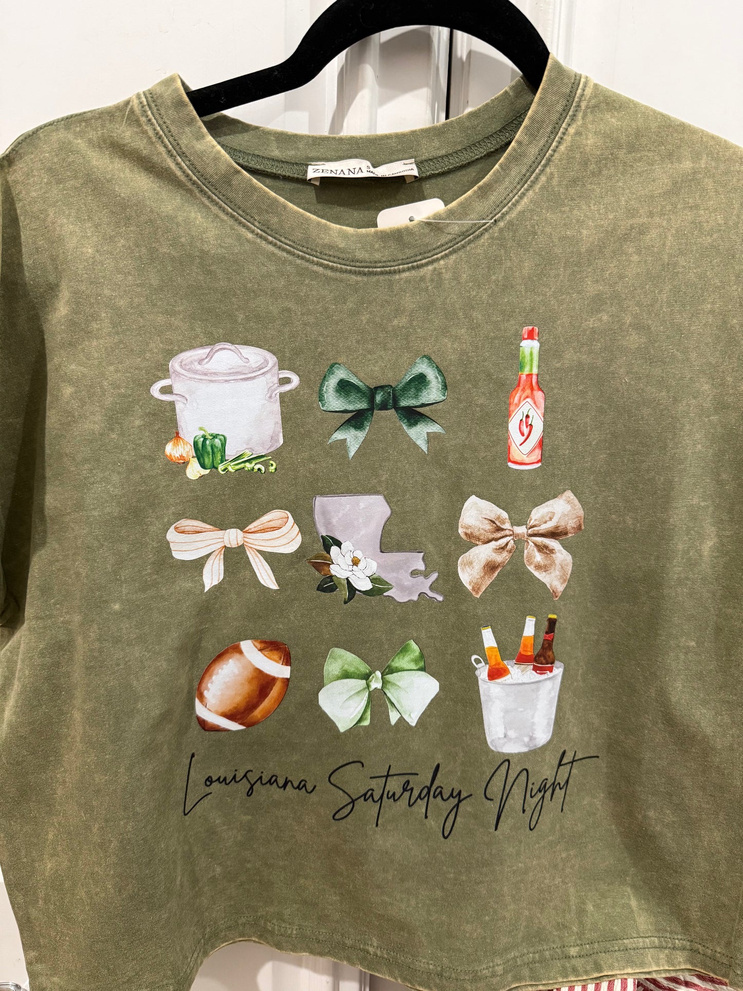 Louisiana Saturday Night cropped shirt